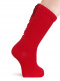 Calcetines altos con costura trasera y lazo pequeño Rojo Red