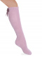 Calcetines altos con costura trasera y lazo pequeño Rosa Palo Rosewood