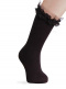 Calcetines altos con puntilla y tul Negro Black