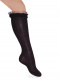 Calcetines altos con puntilla y tul Negro Black