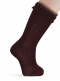 Calcetines altos con puntilla y tul Marrón Brown