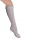 Calcetines altos con puntilla y tul Crudo Crude
