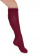 Calcetines altos con puntilla y tul Marsala Garnet