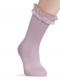 Calcetines altos con puntilla y tul Rosa Pink