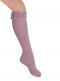 Calcetines altos con puntilla y tul Rosa Palo Rosewood