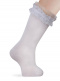 Calcetines altos con puntilla y tul Blanco White