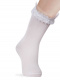Calcetines altos con puntilla y tul Blanco White