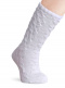 Calcetines altos labrados Blanco White
