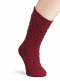 Calcetines altos labrados Granate Maroon