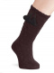 Calcetines altos labrados con borlas Marrón Brown
