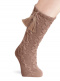 Calcetines altos labrados con borlas Camel