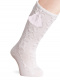 Calcetines altos labrados con borlas Crudo Crude