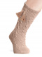 Calcetines altos labrados con borlas Haya Peanut