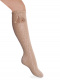 Calcetines altos labrados con borlas Haya Peanut