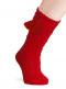 Calcetines altos labrados con borlas Rojo Red
