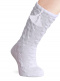 Calcetines altos labrados con borlas Blanco White