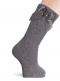 Calcetines altos labrados con lazo de raso doble Gris Grey