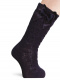 Calcetines altos labrados con lazo de raso doble Marino Navyblue