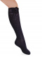 Calcetines altos labrados con lazo de raso doble Marino Navyblue