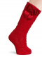 Calcetines altos labrados con lazo de raso doble Rojo Red