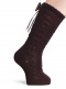 Calcetines altos labrados con lazo trasero Marrón Brown