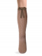 Calcetines altos labrados con lazo trasero Camel
