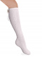 Calcetines altos labrados con lazo trasero Crudo Crude