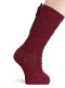 Calcetines altos labrados con lazo trasero Granate Maroon