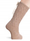 Calcetines altos labrados con lazo trasero Haya Peanut