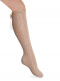 Calcetines altos labrados con lazo trasero Haya Peanut
