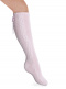 Calcetines altos labrados con lazo trasero Rosa Pink