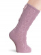 Calcetines altos labrados con lazo trasero Rosa Palo Rosewood