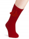 Calcetines altos lisos con borlas Rojo Red