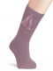 Calcetines altos lisos con borlas Rosa Palo Rosewood