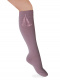Calcetines altos lisos con borlas Rosa Palo Rosewood