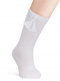 Calcetines altos lisos con borlas Blanco White