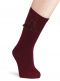 Calcetines altos lisos con borlas Granate Maroon