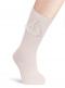 Calcetines altos lisos con borlas Crudo Crude