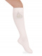 Calcetines altos lisos con borlas Crudo Crude