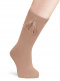 Calcetines altos lisos con borlas Haya Peanut