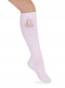 Calcetines altos lisos con borlas Rosa Pink