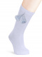 Calcetines altos lisos con borlas Azul Bebe Babyblue