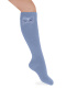 Calcetines Altos Lisos con lazo de algodón Azul Suave Softblue