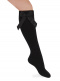 Calcetines altos lisos con lazo de raso largo Negro Black