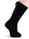 Calcetines altos lisos con lazo trasero Negro Black