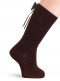 Calcetines altos lisos con lazo trasero Marrón Brown