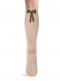 Calcetines altos lisos con lazo trasero Camel