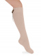 Calcetines altos lisos con lazo trasero Camel