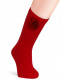 Calcetines altos lisos con pompón Rojo Red