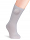 Calcetines altos lisos con pompón Blanco White